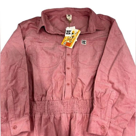 Lucy And Yak Eddie Jumpsuit Dusky Pink Organic Cotton 2XL - Picture 7 of 8